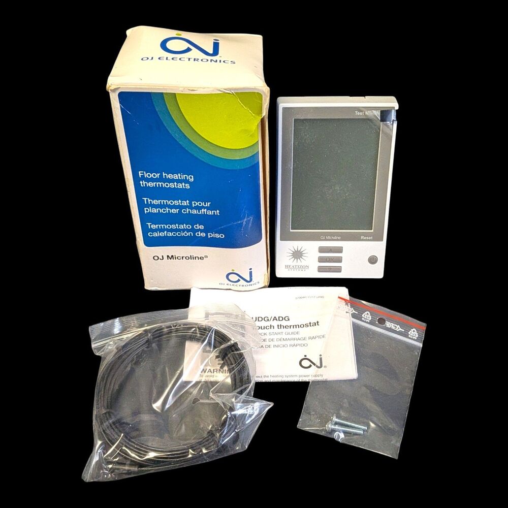 OJ Microline UDG-4999 Programmable Floor Heating Thermostat with Class A GFCI